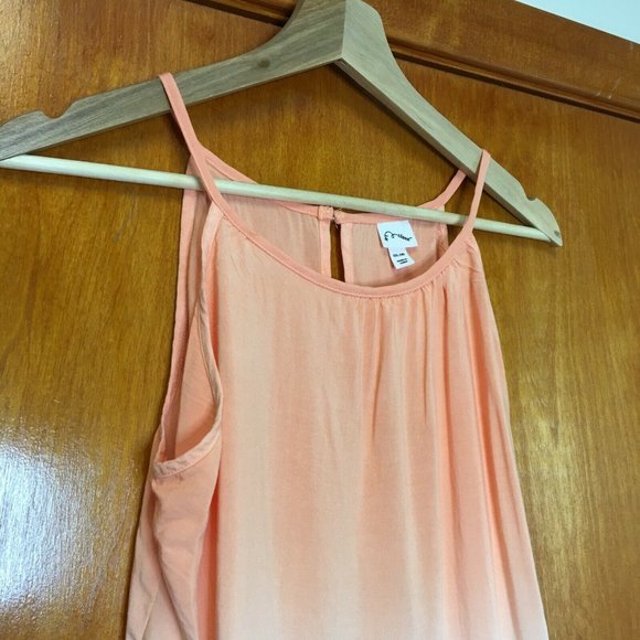 ombre orange white tunic top - Picture 3 of 4